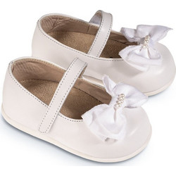 Babywalker Βαπτιστικές Μπαλαρίνες Αγκαλιάς για Κορίτσι Δερμάτινες Λευκές PRI2625