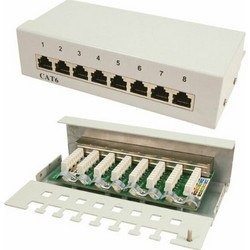 LogiLink NP0016A Ethernet Patch Panel Rack 1U 8 Θυρών Cat.6 Shielded