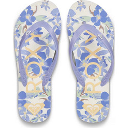 Roxy Tahiti Γυναικείες Σαγιονάρες Λευκές Μπλε ARJL100869-MBW