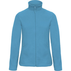 B & C Γυναικεία Ζακέτα Fleece Μακριά με Φερμουάρ Γαλάζια FWI51-231