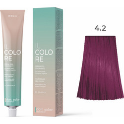 Dott. Solari IL Colore 4.2 Καστανό Βιολετί Μόνιμη Βαφή Μαλλιών Xωρίς Αμμωνία 100ml
