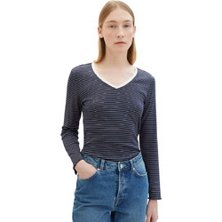 Tom Tailor Γυναικείο Χειμερινό Top Βαμβακερό Navy Μπλε 1040559-34755