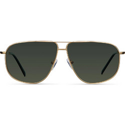 Meller Dina Ανδρικά Γυαλιά Ηλίου Aviator Μεταλλικά Χρυσά με Πράσινο Φακό