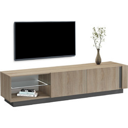 FreeBox Έπιπλο Τηλεόρασης Ξύλινο Wenge Μ214xΠ35xΥ45cm FB918373.13