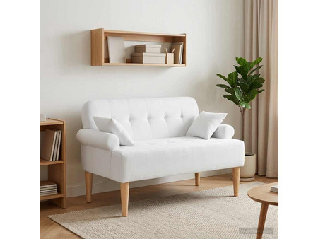vidaXL Διθέσιος Καναπές Λευκός 120x65x79cm 42041819