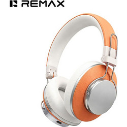 Remax RB-590 Ασύρματα Bluetooth Ακουστικά Over Ear Λευκά Πορτοκαλί