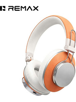Remax RB-590 Ασύρματα Bluetooth Ακουστικά Over Ear Λευκά Πορτοκαλί