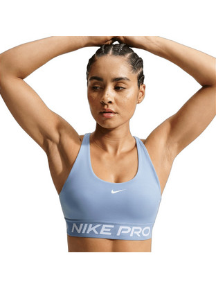 Nike Pro 365 Αθλητικό Μπουστάκι με Μέτρια Στήριξη Γαλάζιο IQ1035-486