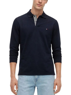 Tommy Hilfiger Ανδρική Μπλούζα Polo Μακρυμάνικη Navy Μπλε MW0MW44339-DW5