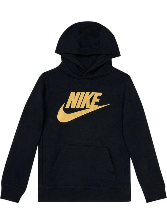 Nike Παιδικό Φούτερ με Κουκούλα Μαύρο Χρυσό 86G703-013