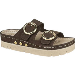 Vesna Γυναικεία Σανδάλια Suede Ανατομικά Σοκολατί 880510