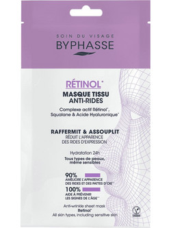 Byphasse Retinol Sheet Μάσκα Προσώπου για Αντιγήρανση με Ρετινόλη 18ml