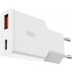Ksix Ultraslim Φορτιστής χωρίς Καλώδιο με Θύρα USB-A & Θύρα USB-C 30W Power Delivery