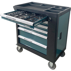 Bormann BWR7600SET Τροχήλατος Εργαλειοφόρος Μεταλλικός με 6 Συρτάρια & 120 Εργαλεία 84x46x89cm 035794