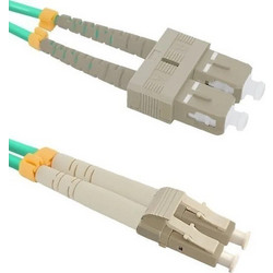 Qoltec LC-SC Καλώδιο Οπτικής Ίνας 1m Turquoise 54348