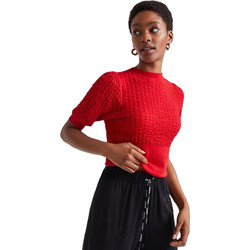 Desigual Ona Γυναικείο Καλοκαιρινό Crop Top Βαμβακερό Κόκκινο 22SWTKAA-3000