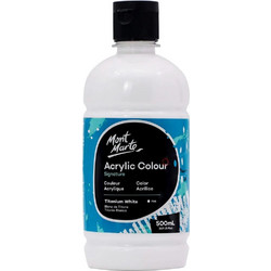 Mont Marte Titanium White Ακρυλικό Χρώμα Ζωγραφικής 500ml