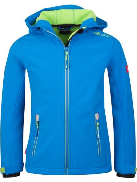 Trollkids Trollfjord Παιδικό Μπουφάν Χειμωνιάτικο Softshell Αδιάβροχο Αντιανεμικό Royal Blue Lime 161-106