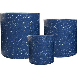 Supergreens Celestia L Γλάστρα Στρογγυλή Πήλινη Μπλε 40x35cm 8-0812-C