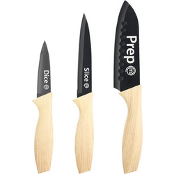 Master Chef Natural Σετ Μαχαίρια από Ανοξείδωτο Ατσάλι 3τμχ