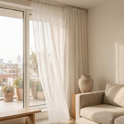 Premier Κουρτίνα Παραθύρου με Τρέσα 140x270 Valeria 20.00.10984 White