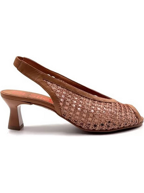 Desiree Pepa2 Γόβες Slingback Δερμάτινες με Λεπτό Χαμηλό Τακούνι Ταμπά
