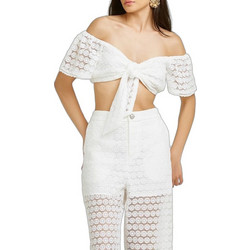 Lynne Γυναικείο Καλοκαιρινό Crop Top Λευκό 051-510020