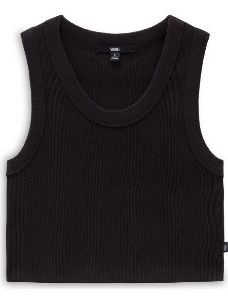 Vans Γυναικείο Καλοκαιρινό Crop Top Ριπ Μαύρο VN000G3J-BLK