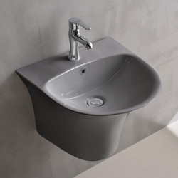 Inter Ceramic Κρεμαστός Νιπτήρας Μπάνιου Πορσελάνης 48x43x37cm Γκρι ICC4746MG