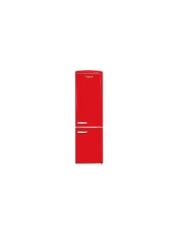 Frigelux CBNF330RRD Retro Ψυγειοκαταψύκτης 330lt No Frost Υ197.5xΠ60xΒ69.5cm Κόκκινος