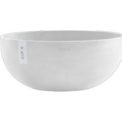 Ecopots Sofia Big 43 Γλάστρα Στρογγυλή Πλαστική Λευκή 40.5x17.5cm 31819-4648