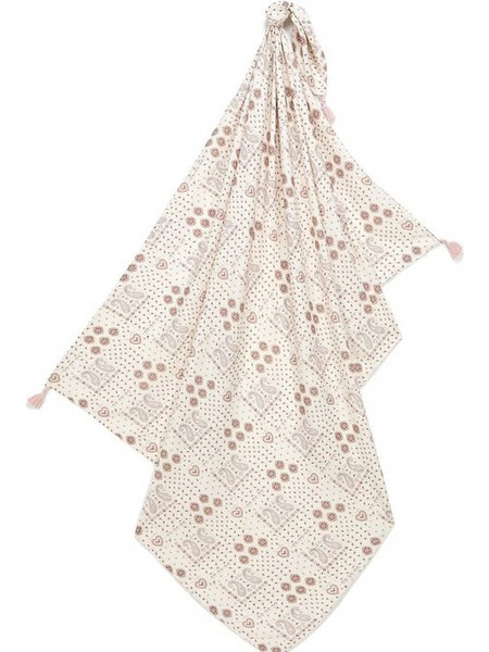 La Millou Swaddle Bandana Πάνα Αγκαλιάς από Μουσελίνα Μπεζ 120x100cm