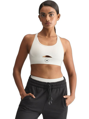 Adidas by Stella McCartney Yoga Αθλητικό Μπουστάκι με Μέτρια Στήριξη & Αφαιρούμενη Ενίσχυση Λευκό KR6211