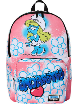 Space Junk Smurfette Graffiti Flowers Σχολική Τσάντα Πλάτης Γυμνασίου - Λυκείου Πολύχρωμη SJS236