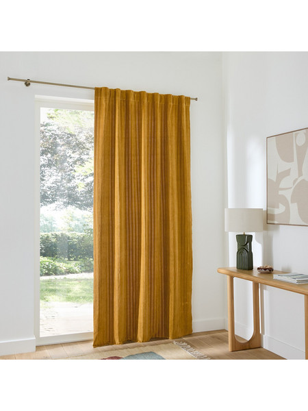 La Redoute Κουρτίνα Παραθύρου Βελουτέ με Θηλιές 140x250 Milo 351438307 Μπρονζέ