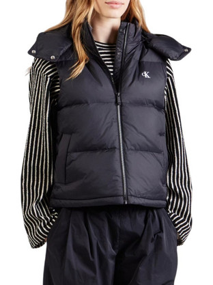 Calvin Klein Αμάνικο Γυναικείο Μπουφάν Χειμωνιάτικο Puffer Μακρύ Μαύρο LV047H501G-UB1