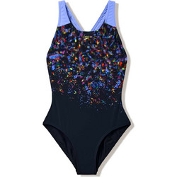 Speedo Αθλητικό Παιδικό Μαγιό Ολόσωμο για Κορίτσι Μαύρο Λιλά 8-002625004