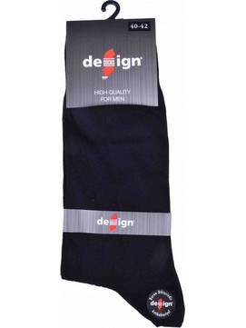 Design Ανδρικές Κάλτσες Ψηλές Navy Μπλε 1050