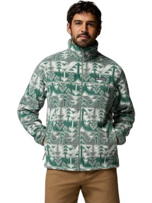 Columbia Steens Mountain Ανδρική Ζακέτα Fleece με Φερμουάρ Πετρόλ 1478231-350