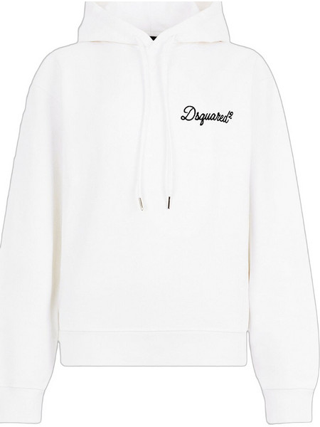 Dsquared2 Ανδρικό Φούτερ με Κουκούλα Λευκό S74GU0929D25029-100