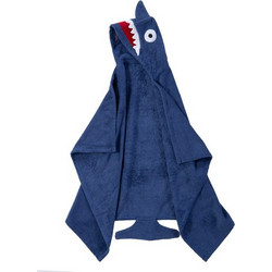 Nef-Nef Shark Βρεφικό Μπουρνούζι Κάπα Navy Μπλε 70x120cm