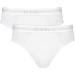 Sloggi Ανδρικά Σλιπ Βαμβακερά Λευκά 2Pack 10224733-MO13