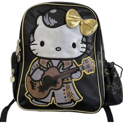 Paxos Elvis Hello Kitty Σχολική Τσάντα Πλάτης Νηπιαγωγείου Μαύρη 30711