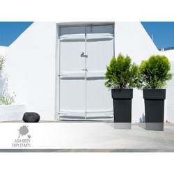 Viomes Linea 582 Γλάστρα Εξωτερικού Χώρου Τετράγωνη Πλαστική Γκρι 27x27x50cm 85-16-263