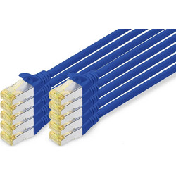 Digitus U/UTP Cat.6a Καλώδιο Δικτύου Ethernet 2m Blue 10τμχ DK-1644-A-020-B-10