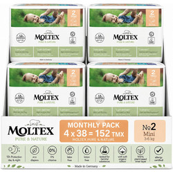 Moltex Pure & Nature Mini Monthly Pack Πάνες No2 3-6kg 152τμχ