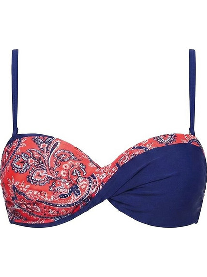 Marko Azalia Bikini Top Κόκκινο Navy Μπλε M-806