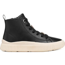 Geox Παιδικά Sneakers Μποτάκια Μαύρα Μπεζ J66M3A000BCC9999