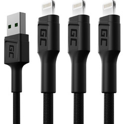 Green Cell KABGCSET06 USB-A to Lightning Cable 2m Black