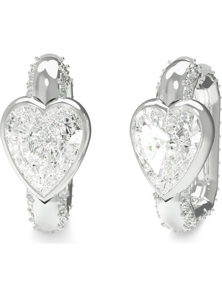 Guess Crystal Love Γυναικεία Σκουλαρίκια Κρίκοι από Ατσάλι Ασημί UBE06365JWRHT